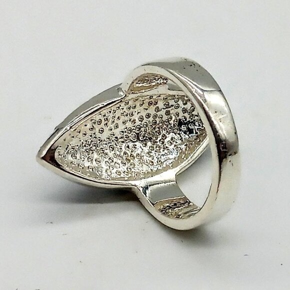 Blue Crystal & Enamel Silver Fashion Ring - Picture 5 of 5